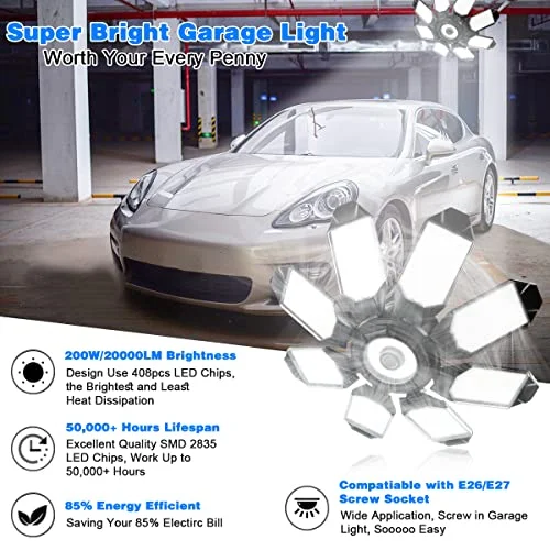 Garage Lights Review: Brighten Your Space with 40000LM LED Ceiling Lights