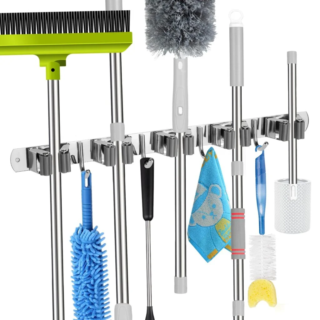 voze 5 Racks and 4 Hooks Mop and Broom Holder Review: Organize with Ease