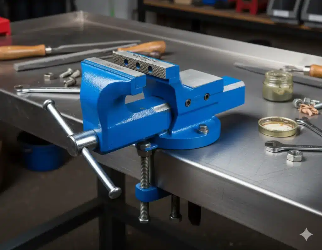 vice on a workbench